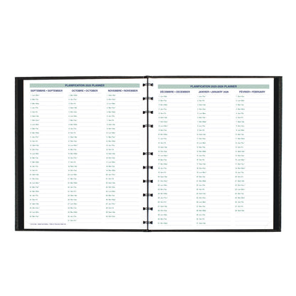 Blueline® 2026 MiracleBind™ CoilPro™ Monthly Planner, 16 Months, September 2025 to December 2026, Twin-Wire Binding, 11" x 9.0625", Black, Bilingual (CF1512C.81B-26)