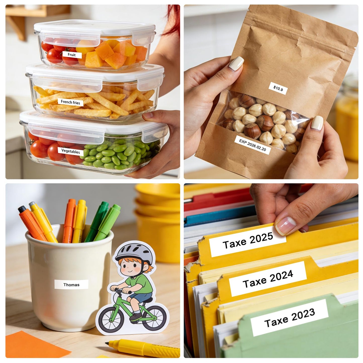 Compatible with Brother Label Maker Tape P Touch TZe-231 TZe TZTape Laminated White 12mm 0.47" Label Tape Replacement for Brother P-Touch PT-H110 PT-D210 PT-D600 PT-D400AD PT-1290 5 Pack