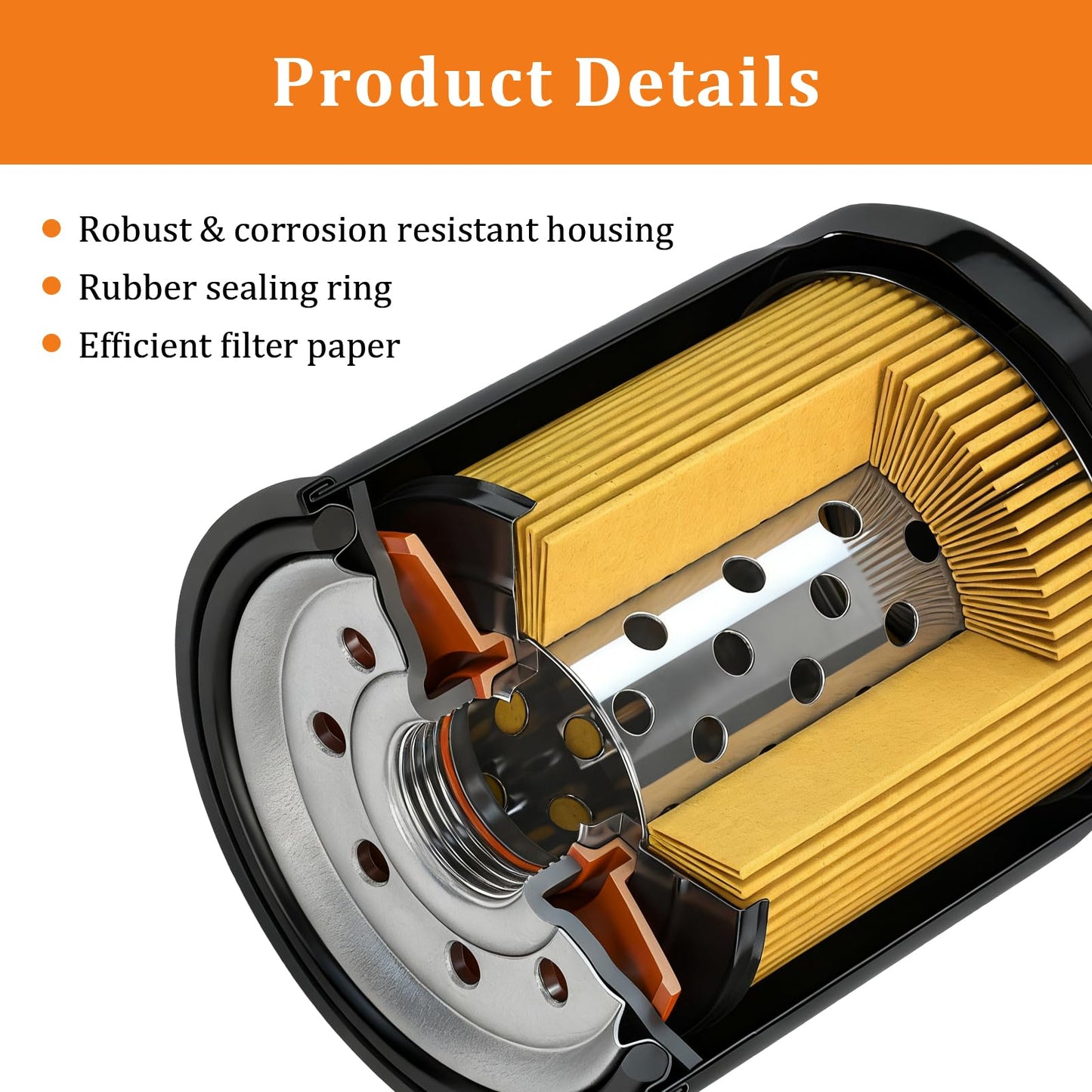 492932 492932S Oil Filter for Brigs and Straton 695396 696854, John Deere AM125424 GY20577 LG492932S, Compatible with Kawasaki 49065-7007 49065-0721 (4 PCS)