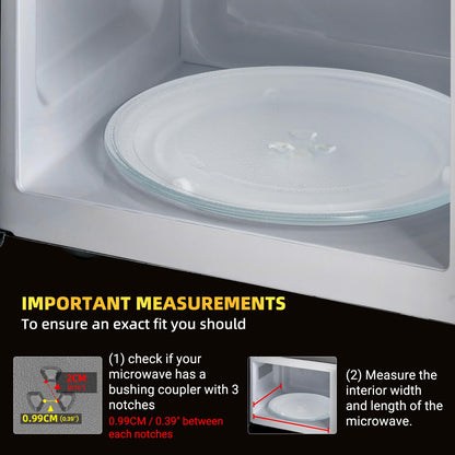 12" Microwave Replacement Turntables, Microwave Glass Plate Compatible with Whirlpool - The Exact Replacement Part of W11367904/ W10337247/ AP6892124/ W11335034/ WPW10337247 etc – Dishwasher Safe
