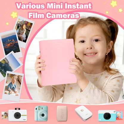 Ruibytree 320 Pockets Photo Album for Fujifilm Instax Mini LiPlay 12 11 9 8 40 41 99 Evo 7S Instant Film Camera, PU Leather Cover Photo Book for Polaroid 2x3 Pictures, Pink
