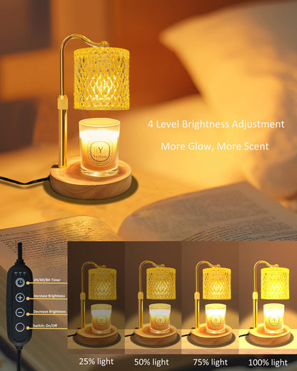 Candle Warmer Lamp with Timer Dimmer Adjustable Height for New Home Decor, Birthday Gifts for Women,Candle Warmer for Women Mom Christmas Gift Mother's Day Gfit