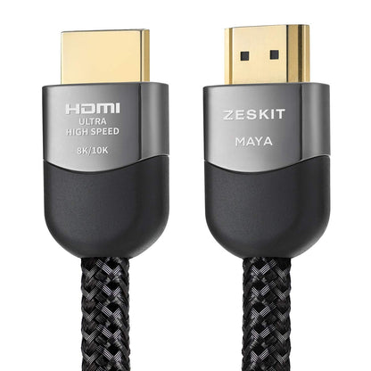 Zeskit Certified 2.1 8K HDMI Cable 48Gbps 4K120Hz Compatible with Soundbar eARC HDR10 VRR Dolby Vision Atmos HDCP 2.2 & 2.3 Gaming PS5 Xbox Series X Apple TV Roku Monitor (Ultra High Speed Maya 6ft)