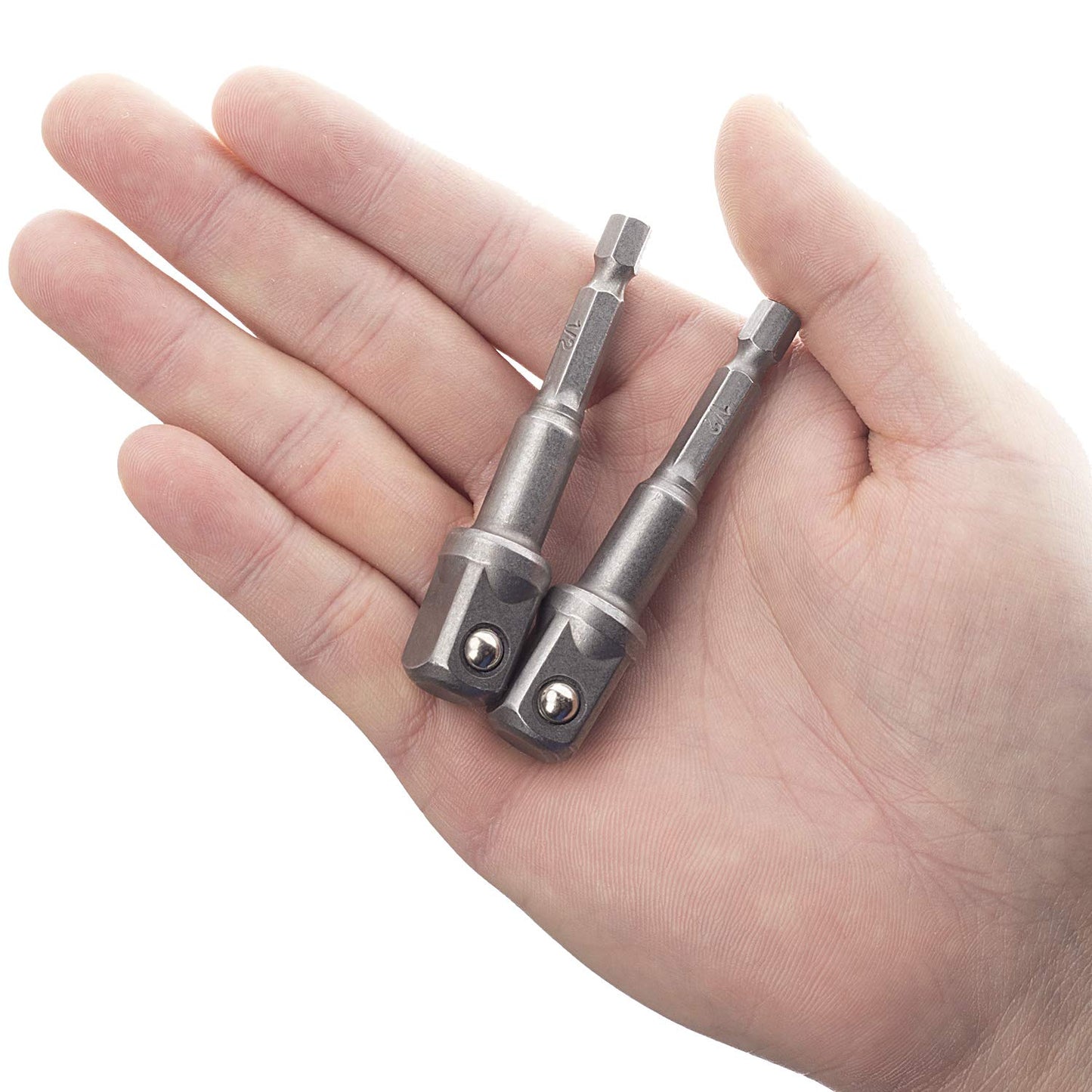 OIIKI 6 Pack 1/2 inch Square Socket Adapter Bit Set, Impact Driver Power Bits for Automotive DIY-1/4 Hex Shank