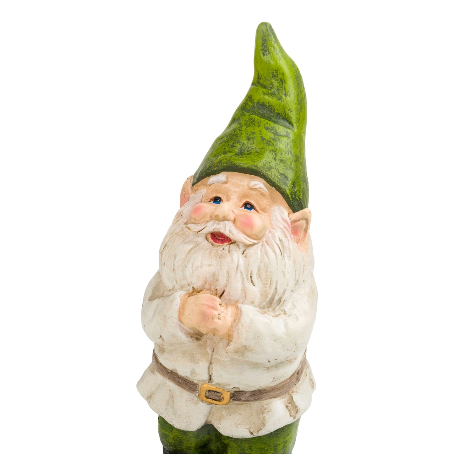 Alpine Corporation 12" Tall Outdoor Garden Gnome Folding Hands Yard Statue Decoration