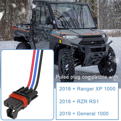 DKARDU Pulse Power Plug Pigtail Connector for Polaris Ranger XP 1000 RZR RS1 Pro General 2018 2019 2020 2021 Bus Bar Harness Pigtail Connector, 14 AWG, 6PCS