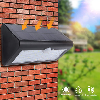 Solar Outdoor Lights - 48 LED Motion Sensor Lights Outdoor, IP65 Waterproof Led Security Lights Bright Solar Wireless Flood Wall Lights with 3 Optional Modes for Outside Fence Wall Yard