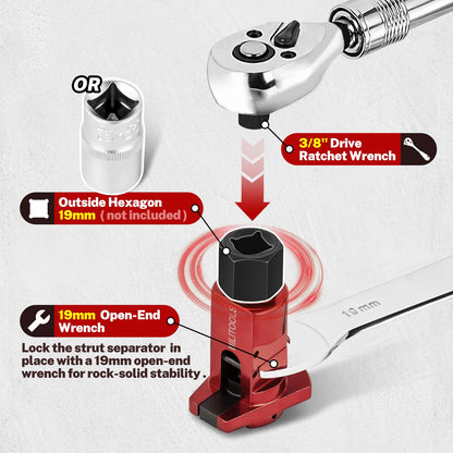 BILITOOLS Strut Spreader Tool, Universal Suspension Strut Spreader Tool, Knuckle Spreader Hub Steering Spindle Spreader 5.0 – 10.5 mm, Compatible with Audi BMW VW Mini Ford More