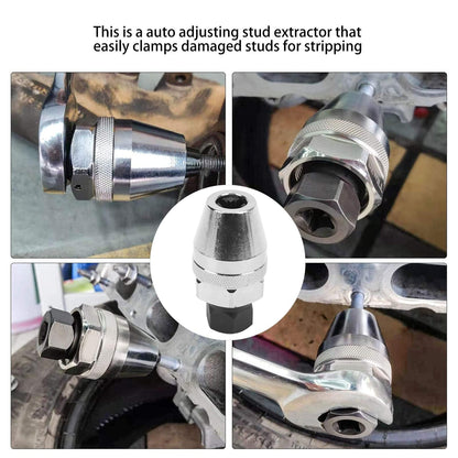 Stud Extractor Broken Bolt Remover Heat Treated Alloy Steel Bolt Extractor Tool for 1/4in-1/2in (6mm-12mm) Rounded Studs Extractor