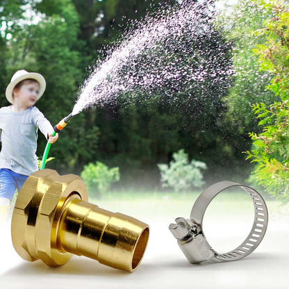 SaferCCTV Garden Hose Connector with Clamps, Garden Hose Repair Kit Male/Female Hose Fittings Set, for 3/4" and 5/8" Aluminum Garden Hose Fittings, 6Set
