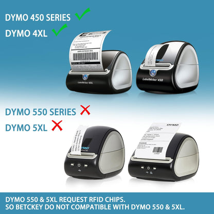 BETCKEY - Compatible DYMO 30330 (3/4" x 2") Multipurpose Labels - Compatible with DYMO Labelwriter 450, 4XL, NOT FIT 550 & 5XL [6 Rolls/3000 Labels]