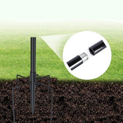 74 Inch Bird House Pole Heavy Duty Feeder Mount Kit for Outdoor 5-Prong Base Splicing Adjustable Feeding Stand Station Watching Weather Squirrel Proof Poles Bird House Not Included (Black, 74 inch)