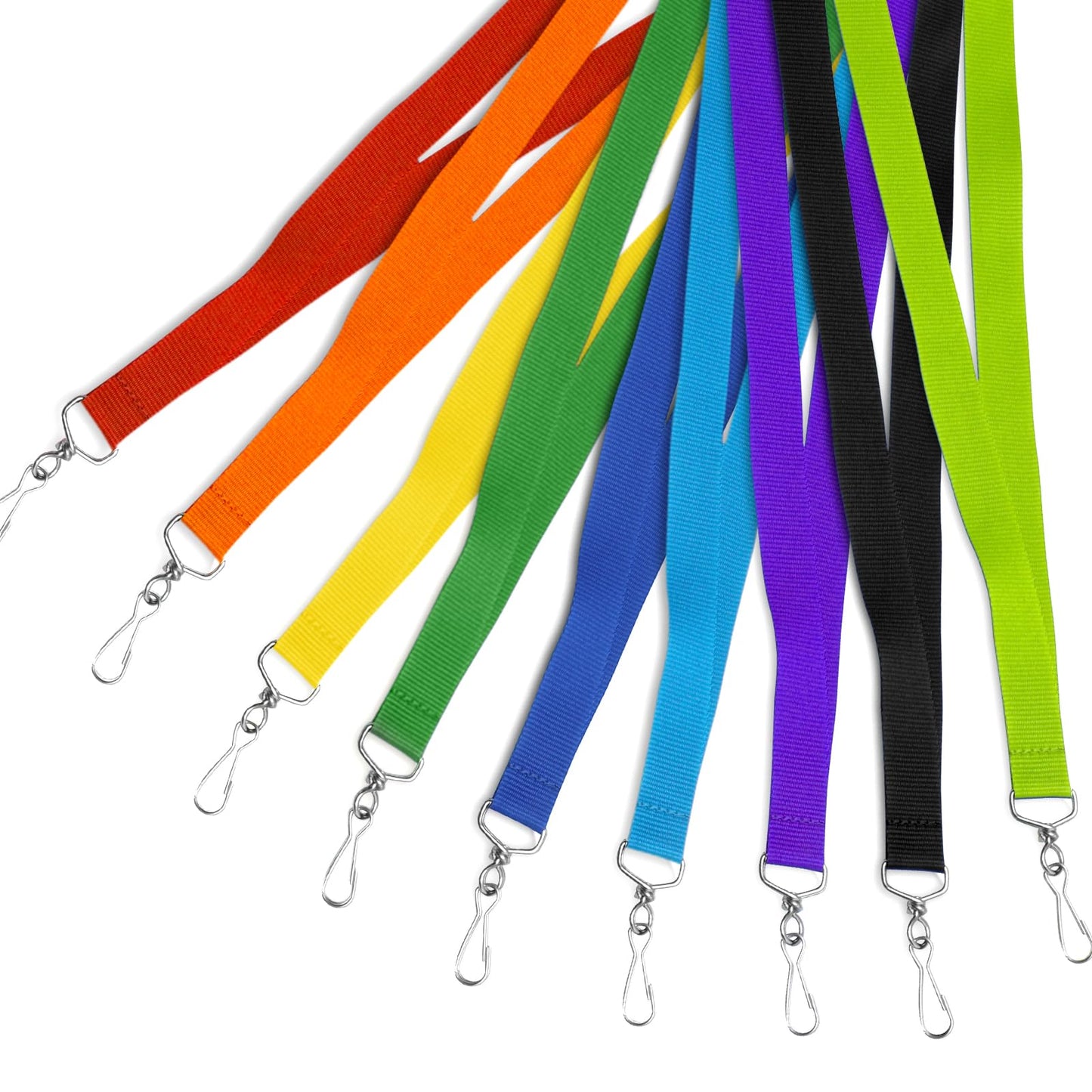 24-Pack Sky Blue Breakaway Lanyards, Durable Polyester Neck Straps for ID Cards, Keys, Office, School & Events