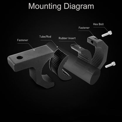 2PCS Tube Clamps for Off-Road ATV UTV Light Bar Clamp Kits (Choice 1"/1.5"/1.75"/2" Inch) Aluminium Mounting Bracket Kit LED Off Road Light Horizontal Bar Clamp Roof Roll Cage Holder