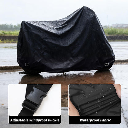XYZCTEM Scooter Cover,Waterproof Moped Cover, for Vespa Cover Outdoor Protection Against Water, UV, Wind. Black, 72" L
