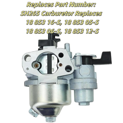 SH265 Carburetor Compatible with Kohler SH255 CH260 CH270 6.5 HP Series 3000 196cc Engine Harbor Freight 212cc 69730 60363, Replaces 18 853 16-S, 18 853 05-S, 18 853 06-S, 18 853 12-S