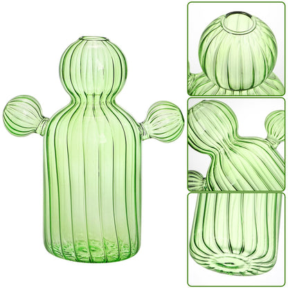 Suwimut 3 Pack Cactus Plant Propagation Station, Mini Terrarium Glass Vases for Indoor Plants, Small Hydroponic Pots for Flowers, Cute Glass Planters Gifts for Women Home Garden Decor