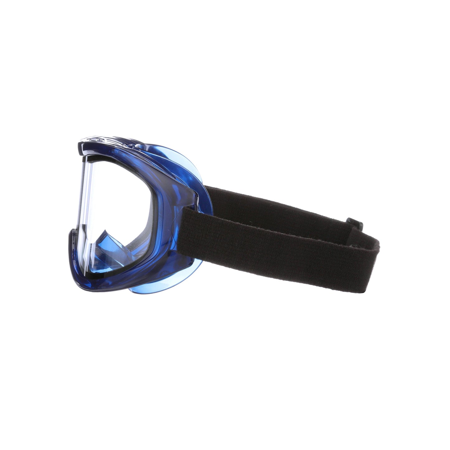 Sellstrom Flexible, Soft, Indirect Vented, Odyssey II Industrial Goggle, Scratch-Resistant, Anti-Fog, Dual Panel Clear Lens, Adjustable FR Strap, Blue Frame, S80200