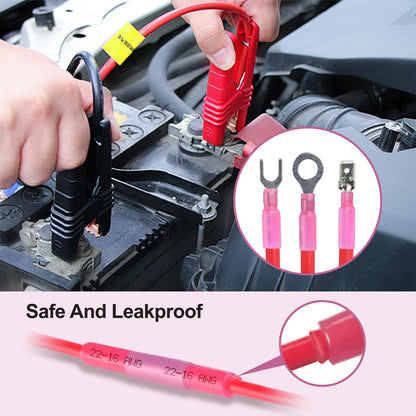 KYHSHJ Female Spade Connectors - Heat Shrink Spade Connector Kit - Quick Disconnect Wire Connectors - Electrical Spade Terminals - Blue 16-14AWG 150 PCS