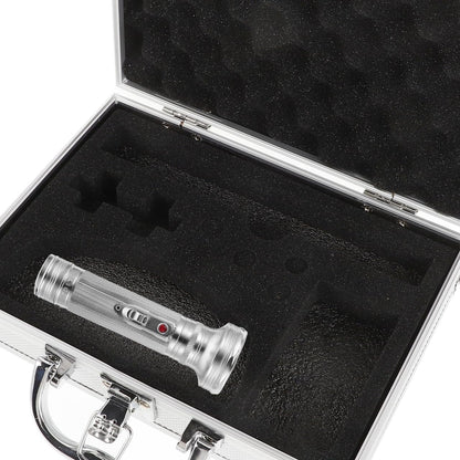 Silver Aluminum Tool Box with Lock - Portable Metal Storage Box - Lightweight Carrying Case Silver Aluminum Case with Foam for Crafts Car Tools