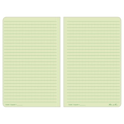 Rite in the Rain Weatherproof Green Book, 4.625” x 7”, Tactical Green Soft Cover, Universal Pattern with Army Reference Material (No. 980)