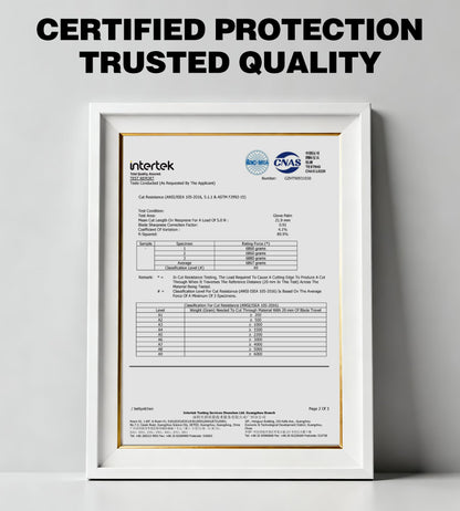 JDL ANSI A9 Cut Resistant Work Gloves, Highest Level Extreme Protection, Cutting Gloves with Reinforced Thumb, Non Slip, Breathable, Durable, Touch-screen, Black, Large