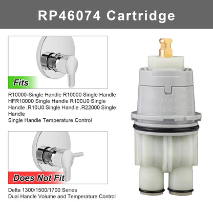 BOXOB RP46074 Shower Valve Replacement for Delta, Faucet Tub Shower Cartridge Replacement Compatible with Delta 13/14 Series Single Handle Bathtub and Shower