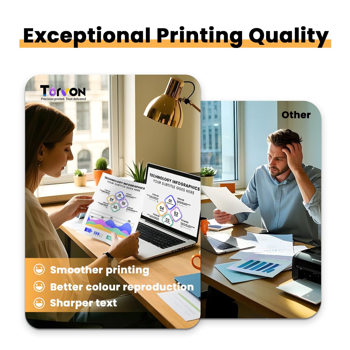Torvon Remanufactured Ink Cartridge Replacement for 410xl 410 T410 T410XL Ink Cartridges 5 Pack High Capacity for Expression XP-530 XP-630 XP-640 XP-830 XP-7100 Printers