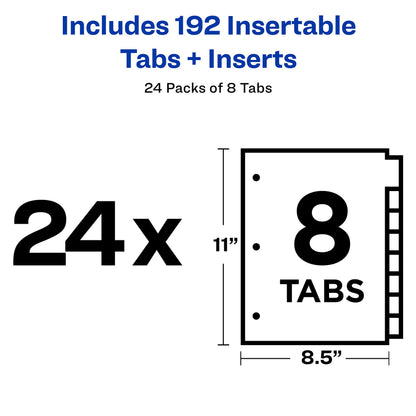 Big Tab Buff Colored Insertable Dividers - Gold Reinforce