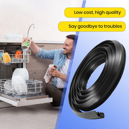 Sunniswi DD62-00043A Dishwasher Front Tub Door Seal Door Gasket (Black)