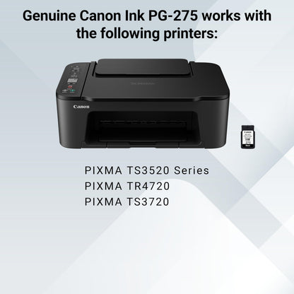 Canon PG-275 Black Ink Tank, Compatible to PIXMA TS3520, TS3522 and TR4720 Printers