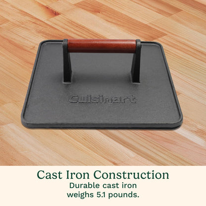 Cuisinart XL Cast Iron Griddle Press, 10" x 10" (CGPR-223C)