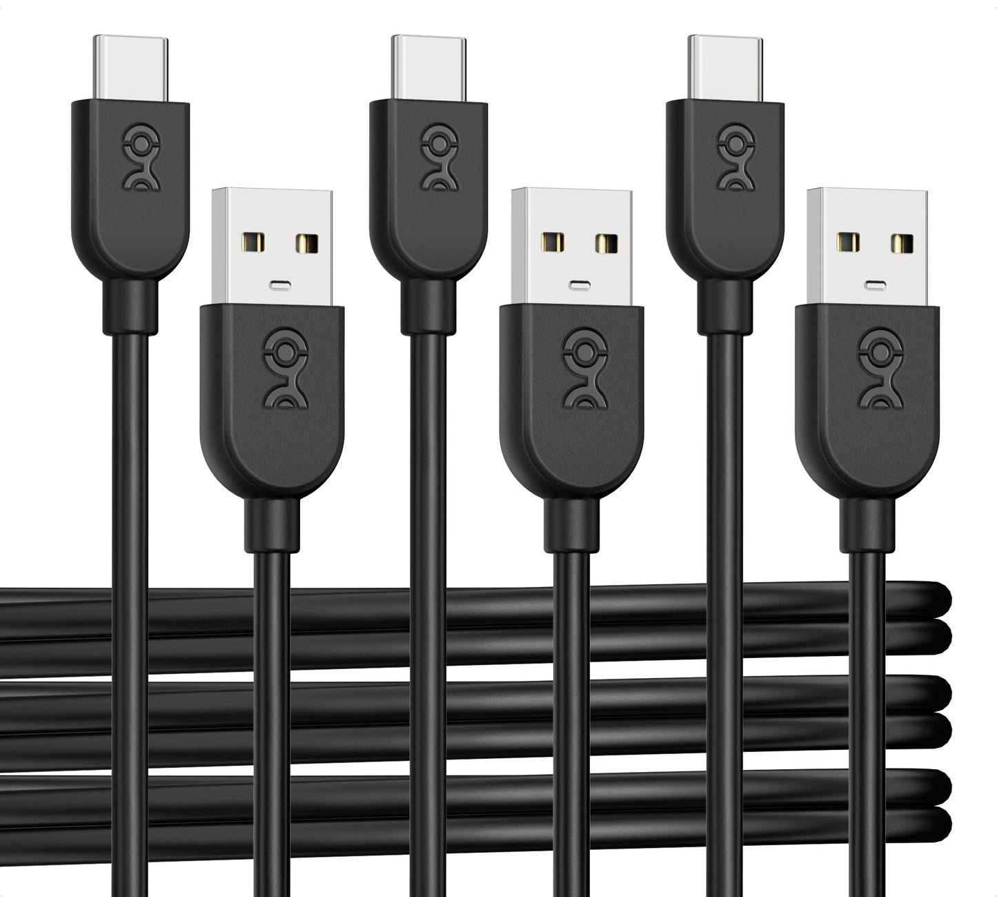 Cable Matters 3-Pack Flexible USB A to USB C Cable with 3A Fast Charging 3m (USB to USB C Charging Cable) in Black, Compatible with iPhone 15/15 Pro/15 Plus, iPad Pro, Samsung Galaxy S23