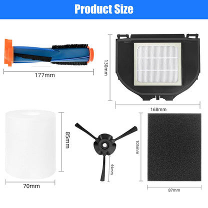 RV2310AE Replacement Parts for Shark AV2310AE/RV2320S/UR2350AE Matrix Robot Vacuum Cleaner,1 Main Brush Roller, 6 Side Brushes, 2 HEPA Filters, 2 Foam Filters(Not for RV2300/RV2310)