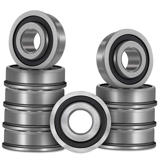 10pcs Flanged Ball Bearings ID 3/4" x OD 1-3/8" for Lawn Mower, Wheelbarrows, Carts & Hand Trucks Wheel, Alternative to 532009040, AM118315, AM127304, 10513, 251210 Etc.