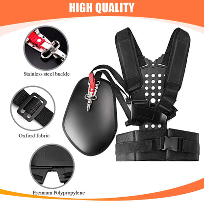 VIABRICO Trimmer Shoulder Strap Padded Belt Double, for Brushcutters Trimmers Strimmer Harness, Garden Lawn Mower Nylon Belt fit for Brush Cutter Kit