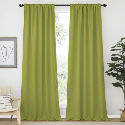2 Pack Curtain Rod 48 to 84 inch, Adjustable 5/8 Diameter Decorative Drapery Rod Set of 2, Heavy Duty Metal Standard Curtain Rod for Bedroom, Living Room