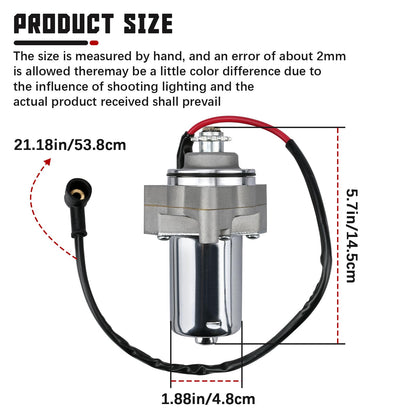 SOLLON 3 Bolt Starter Motor with Line for 50cc 70cc 90cc 100cc 110cc 125cc ATVs Dirt Bikes Go Karts Pit Bike Dune Buggy Sandrail Quad 4 Wheelers Compatible with SSR Roketa Taotao Coolster Jonway SunL