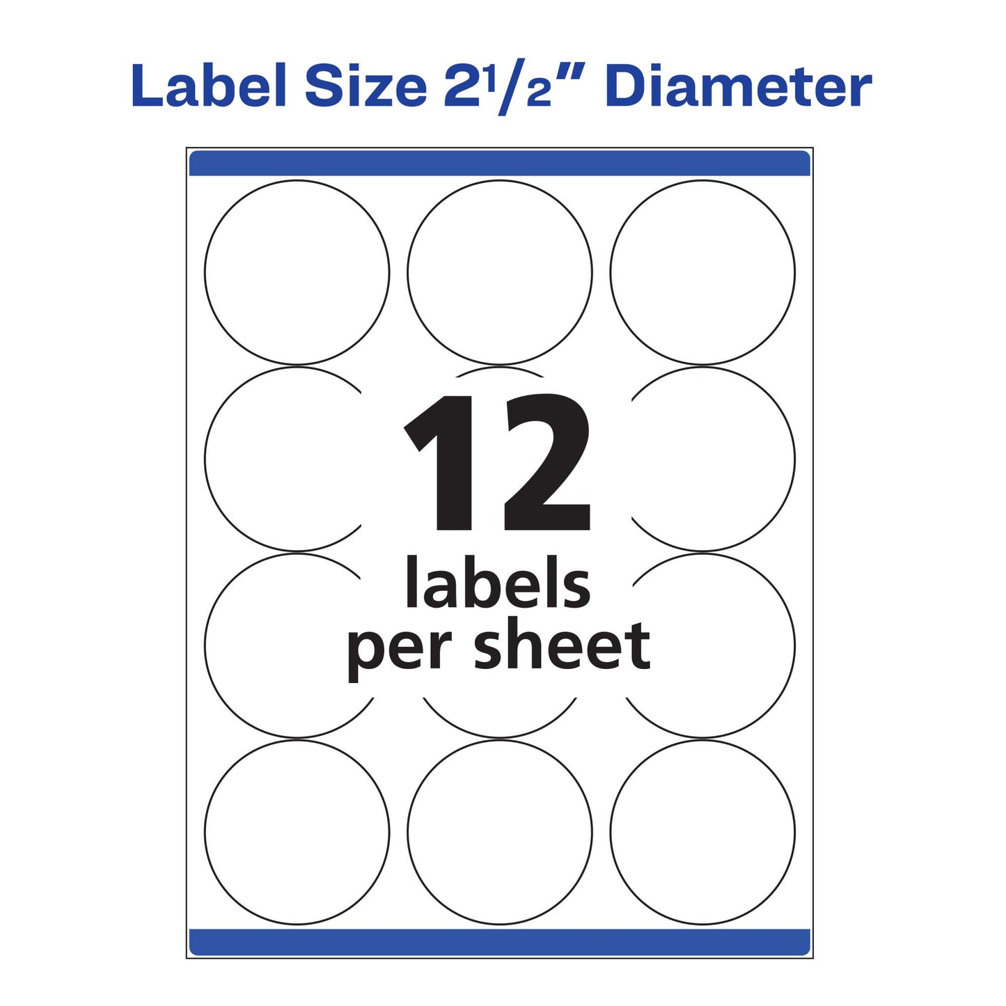 White Round High Visibility Labels with Sure Feed