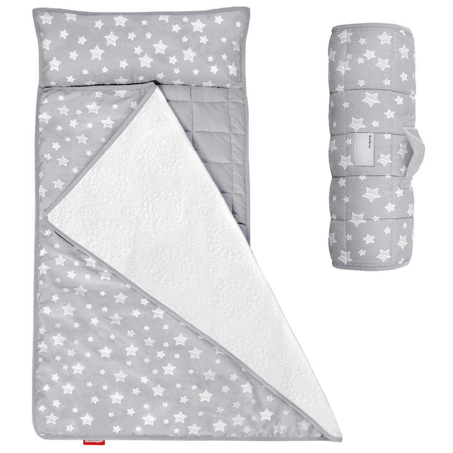 Toddler Nap Mat with Blanket, Kids Sleeping Bag Lightweight and Soft Perfect for Kids Preschool, Daycare, Travel Sleeping Bag Boys and Girls, Fit Standard Cot