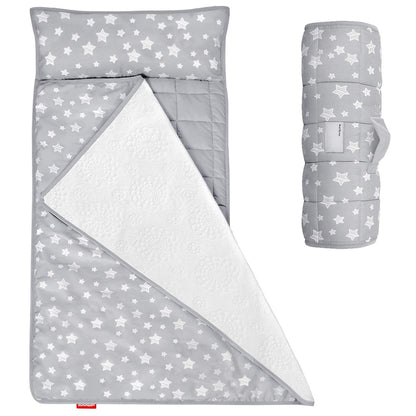 Toddler Nap Mat with Blanket, Kids Sleeping Bag Lightweight and Soft Perfect for Kids Preschool, Daycare, Travel Sleeping Bag Boys and Girls, Fit Standard Cot