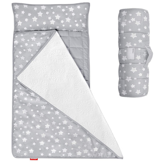 Toddler Nap Mat with Blanket, Kids Sleeping Bag Lightweight and Soft Perfect for Kids Preschool, Daycare, Travel Sleeping Bag Boys and Girls, Fit Standard Cot