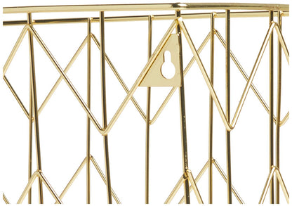 U Brands Hanging File Desk Organizer, Wire Metal, Gold - 894U02-06, 9.37H x 12.2W x 6.85D inches