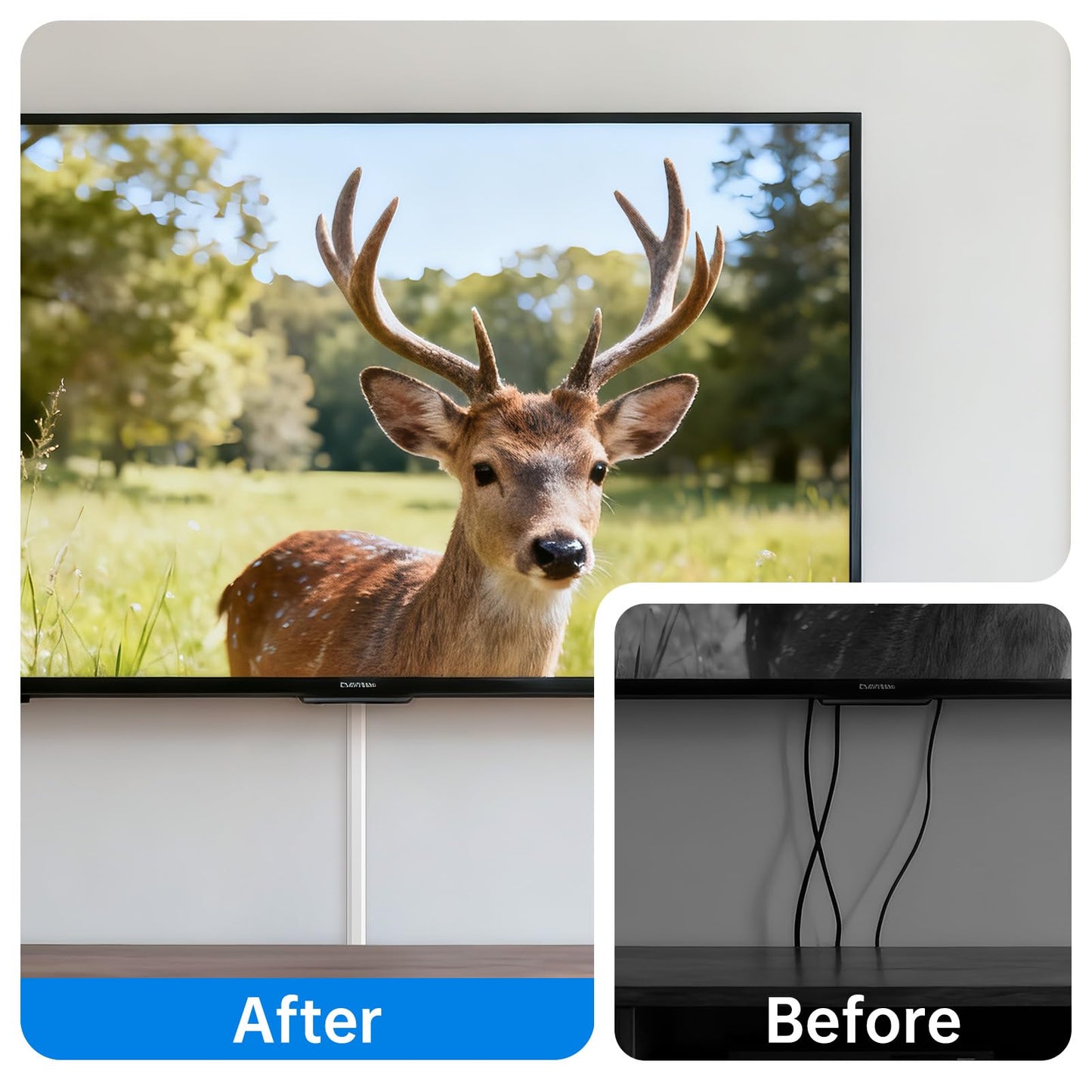 Delamu Cord Hider Wall Kit, 85in Paintable Wire Covers for Wall Mounted TV, Easy to Install Cable Hider for Cords on Wall, Wall Cable Concealer & Cord Management System, 6X L14.2 W1.18 H0.5in, White