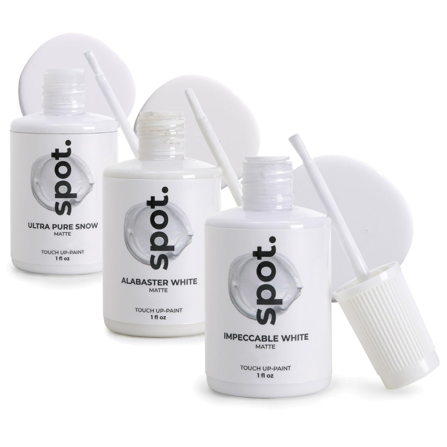 Touch-Up Paint | Matte Finish for Cabinets, Walls, Doors & Furniture | Multi-Tone White Repair Kit | Quick-Dry, Self-Priming, Low-Odor, Eco-Friendly | No-Sanding or Primer Needed | 3 Pack by spot.