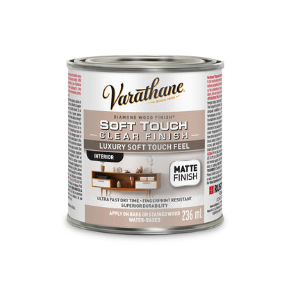Premium Wood Finish for Interior, Water-Based in Matte Clear, 236 mL, 273902