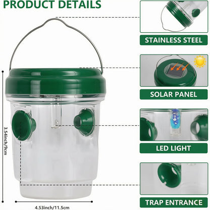 3 Pack Wasp Traps Outdoor Hanging, Carpenter Bee Cages, Wasps Outdoor Hanging, Jacket Cage for Outside Garden, Patio, Yard Within Hours Wasp Cage