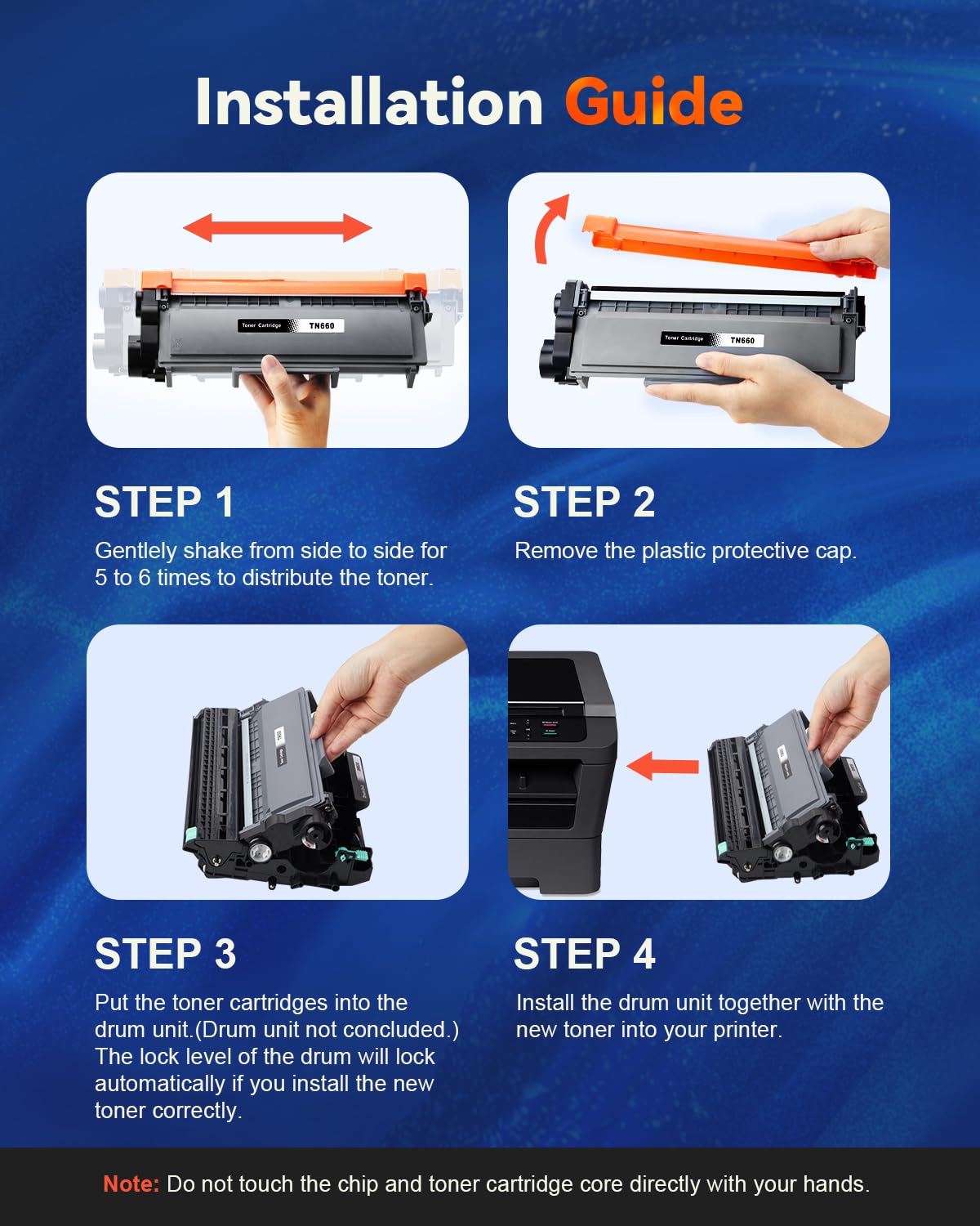 TN660 Toner Cartridge Compatible Replacement for TN 660 TN630 TN-660 TN-630 Work with DCP-L2520DW DCP-L2540DW HL-L2320D HL-L2360DW HL-L2380DW MFC-L2700DW MFC-L2720DW (Black, 2 Packs)