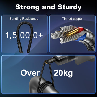 ZIKNYDO USB C Cable 10FT, USBC 3.2 20Gbps Data transfer, 240W Fast Charging Type C to Type C, 4K@144Hz / 60Hz, 8K@30Hz USB C Monitor Video Cable for Thunderbolt 4, MacBook Pro, iPad, Dell XPS, VR (3m)