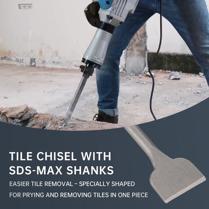 Tile Chisel 16 In with SDS Max Shanks(3" x 16"),Tile Remove Scaling Chisels,Compatible with SDS MAX Rotary Hammer Drill